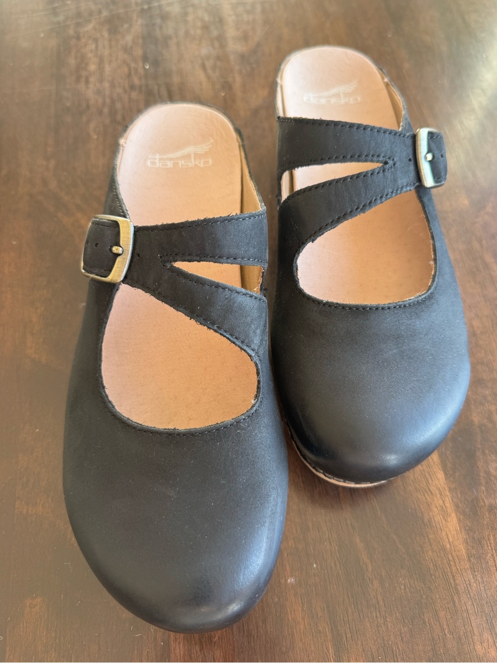NEW Dansko Britney Black Mary Jane Leather Clog Women’s Slip-On Shoe Sz. 9 -$140 - Picture 4 of 7